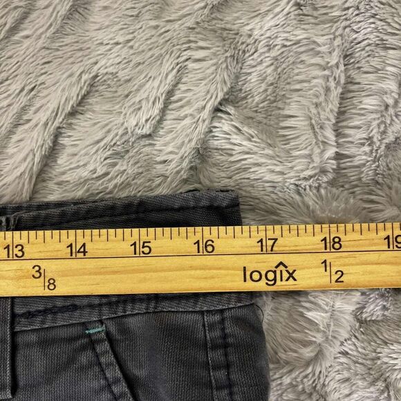 Aeropostale Pants Women 7/8 Gray Capri Casual Wide Leg Double Button Butterfly - Picture 6 of 8